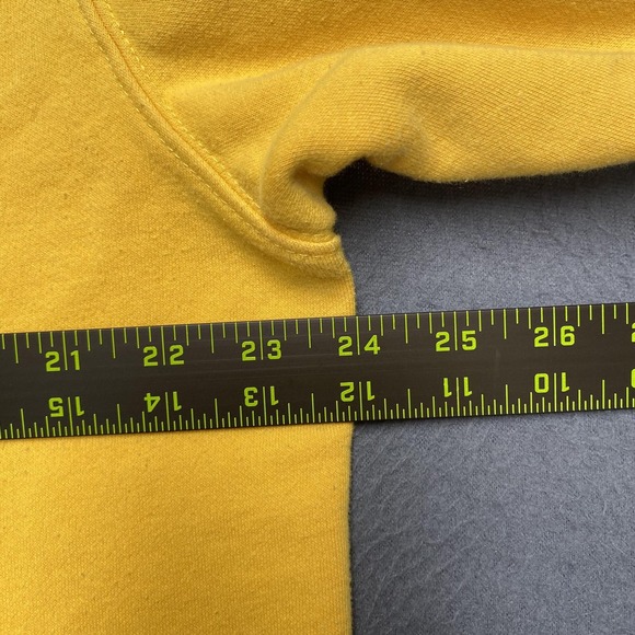 The‎ North Face Hoodie Mens Large Yellow Sierra Nevada Topographic Back Pullover - Picture 7 of 9